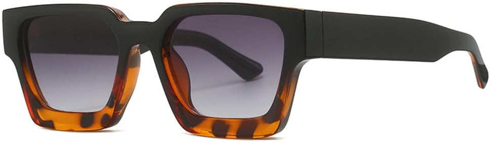 

Модные женские квадратные солнцезащитные очки с прозрачными градиентными линзами в стиле ретро, ​​мужские солнцезащитные очки UV400 с леопардовым принтом WNCKSQ, Black Leopard Grey