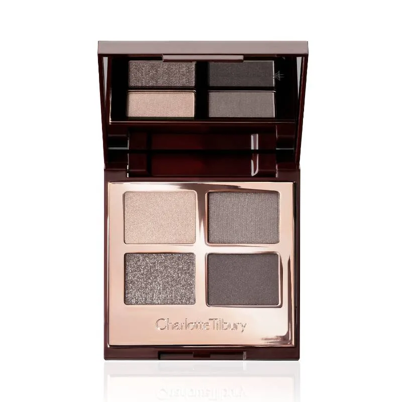Charlotte Tilbury Тени для век CT Luxurious Color 4 Colors, Pink Brown Delicate Clear, легко растушевываются, 5.2г/6г, подарок на день рождения, THE ROCK CHICK Rock Idol