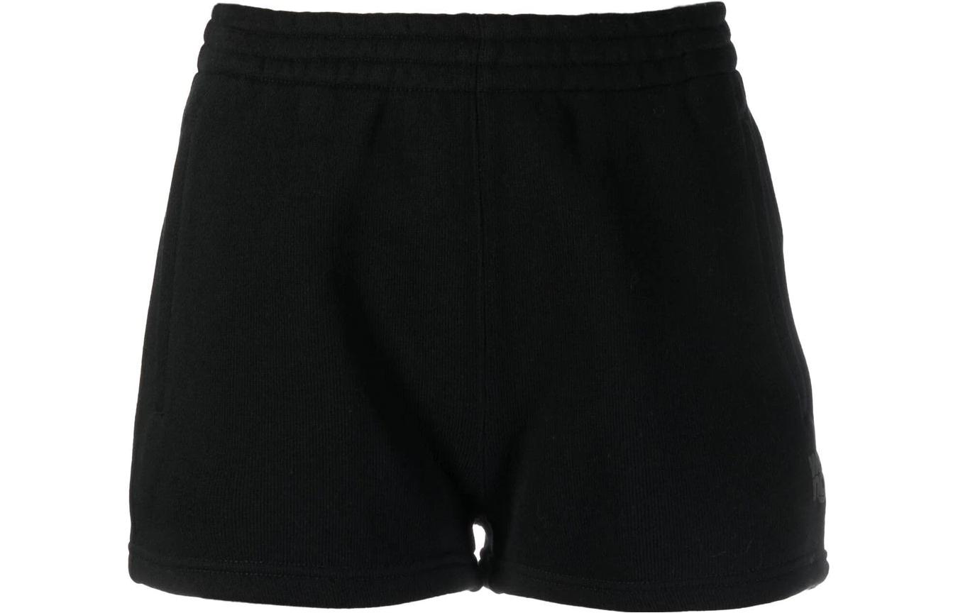 

Шорты-свитшоты с эластичной талией из махровой ткани Alexander Wang, черный