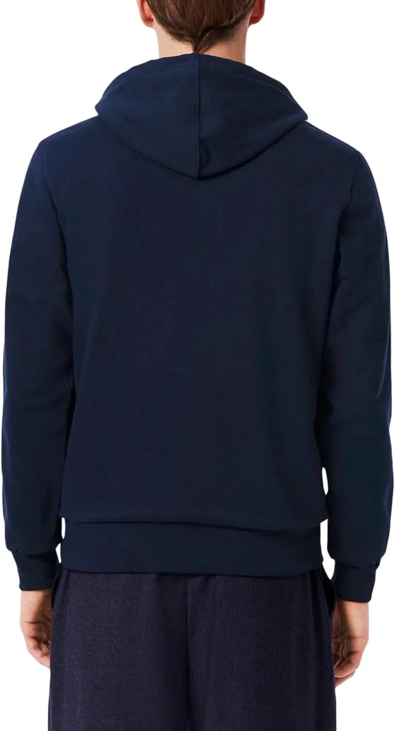 Толстовка с капюшоном Lacoste, классическая посадка, синий — фото 2