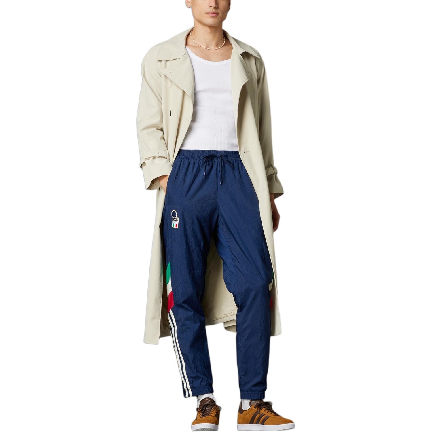 Спортивный костюм трикотажные штаны мужские темно-синие Adidas Originals, темно-синий — фото 4