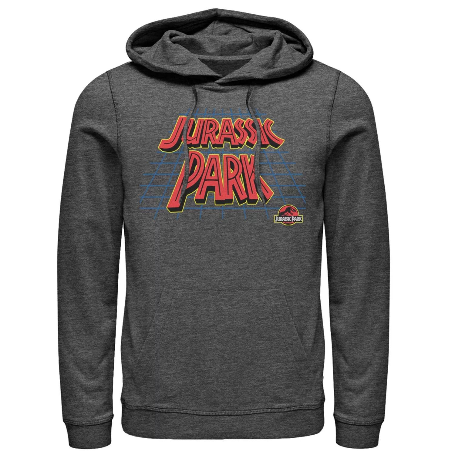 

Мужская толстовка с логотипом в стиле ретро и наклонной сеткой Jurassic Park