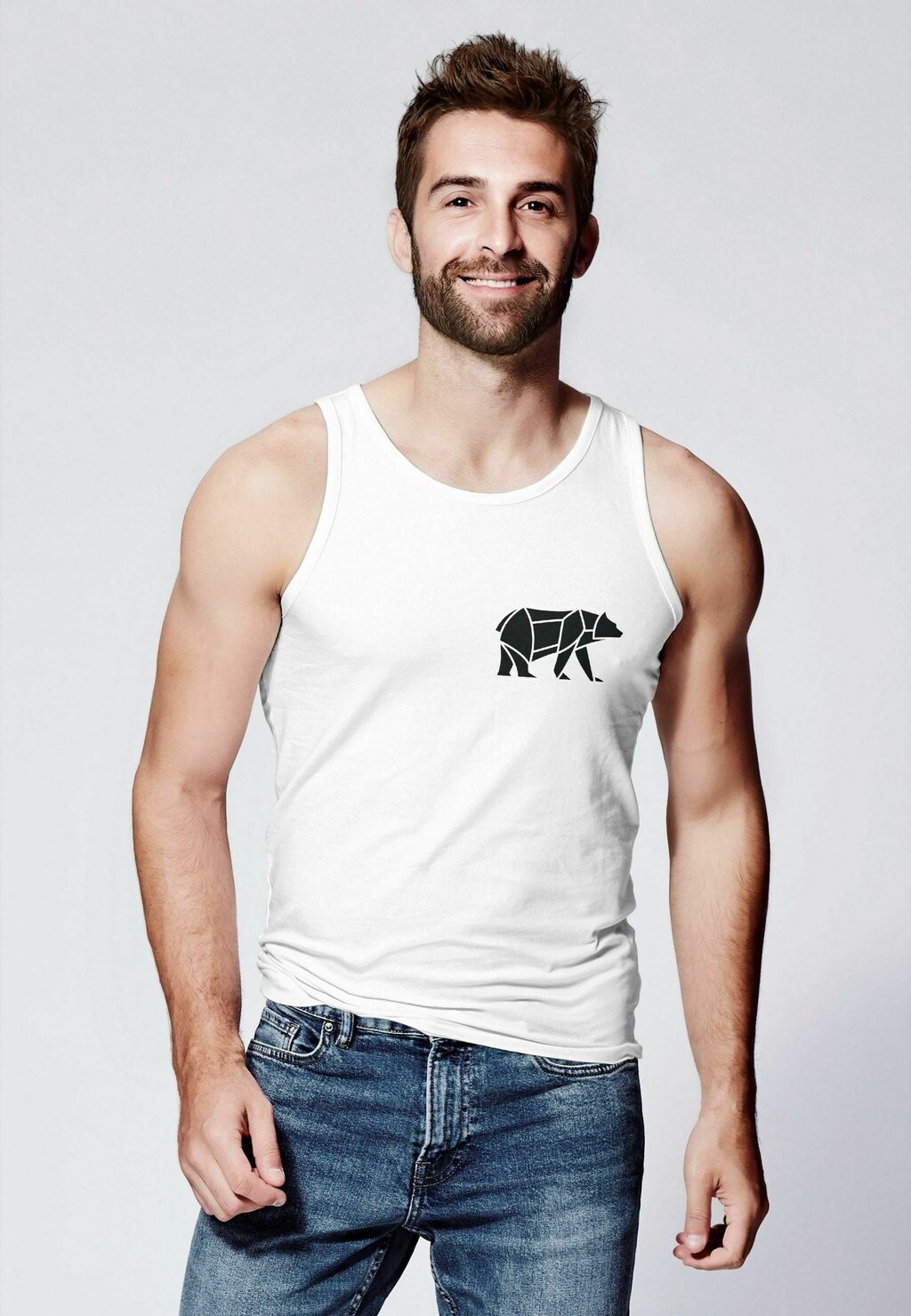

Топ DESIGN PRINT BÄR NATUR OUTDOOR FASHION S Neverless, белый