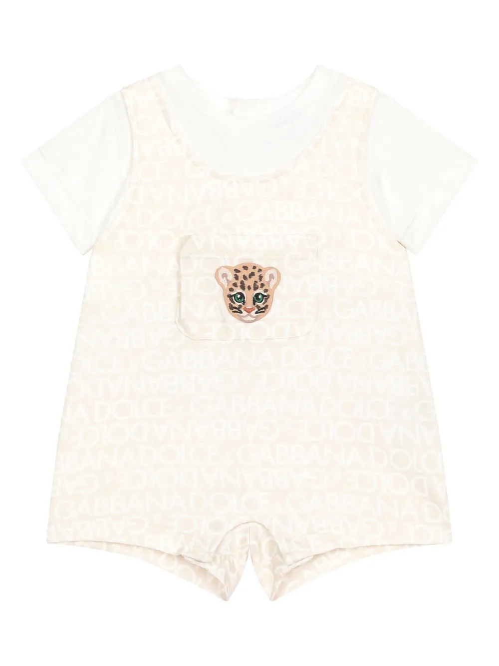 

Ромпер с логотипом Dolce & Gabbana Kids, нейтральный