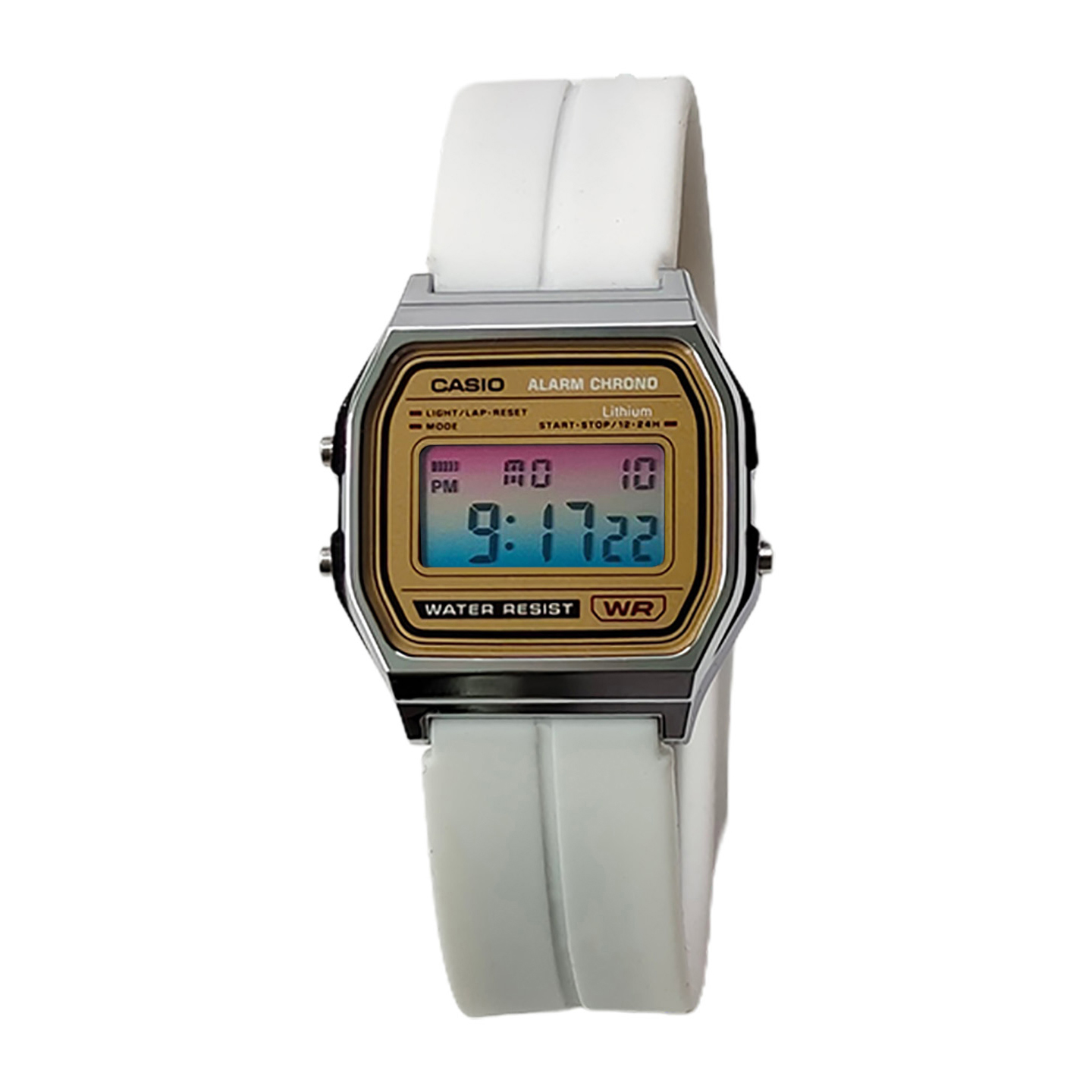 

CASIO Часы Retrofit Series Electronic Movement Silicone Strap Watch Women's Watch Gold Dial