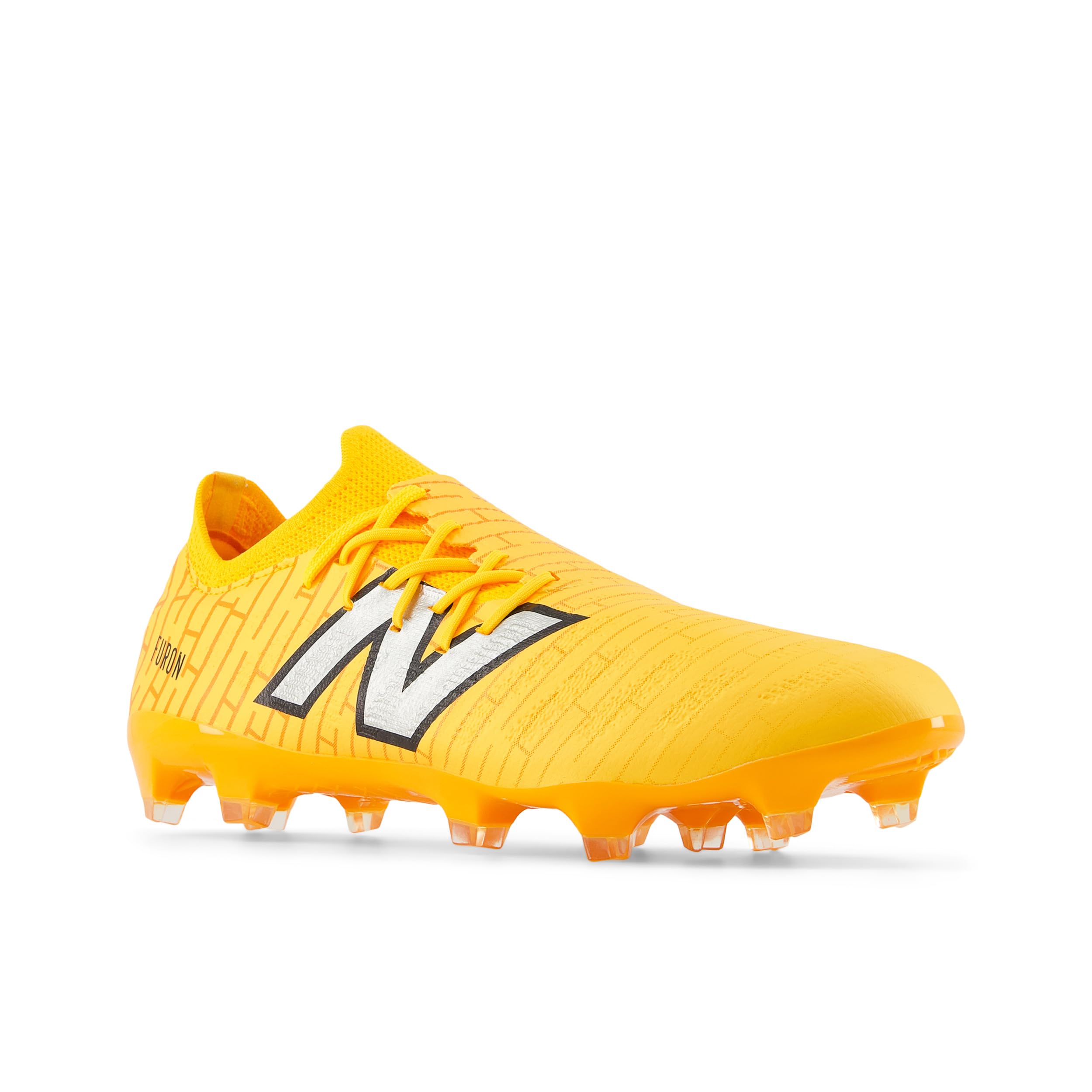 Кроссовки Unisex New Balance FURON DESTROY FG V7+ Soccer Cleats, цвет Sun Glow/Silver Metallic