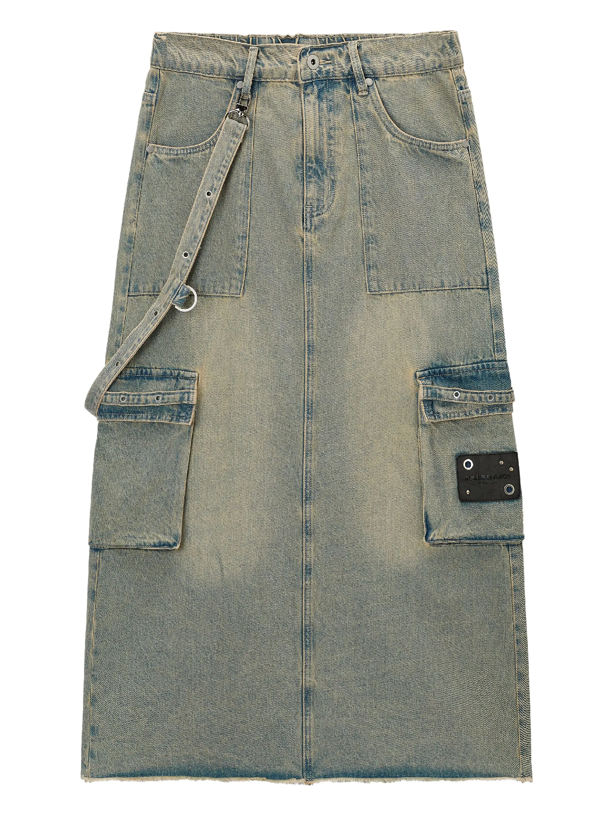 

Джинсовая юбка миди Musium Div., синий