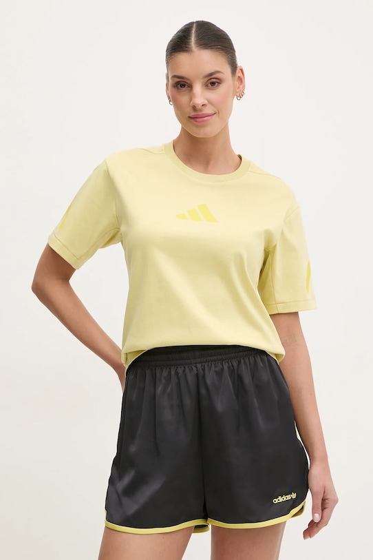 

Хлопковая футболка Z.N.E Adidas, желтый