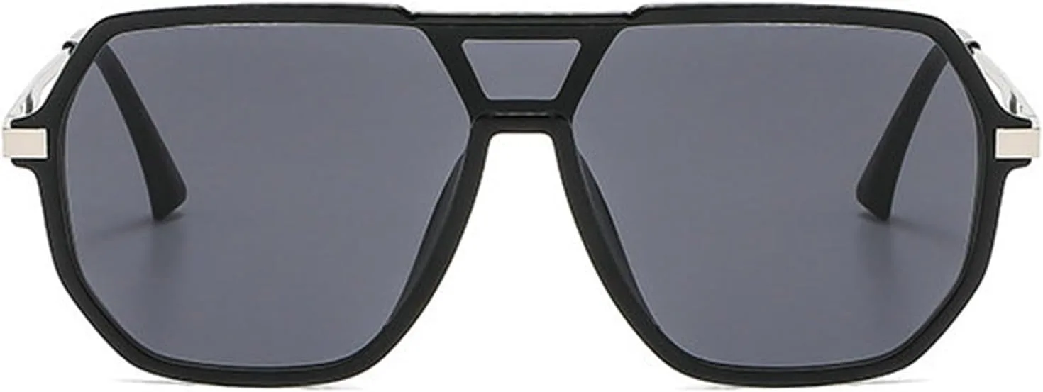 

Солнцезащитные очки-пилот в стиле ретро от Helena для женщин и мужчин, квадратная форма, двойная перемычка, модный стиль 70-х, защита от УФ-излучения UV400, C1