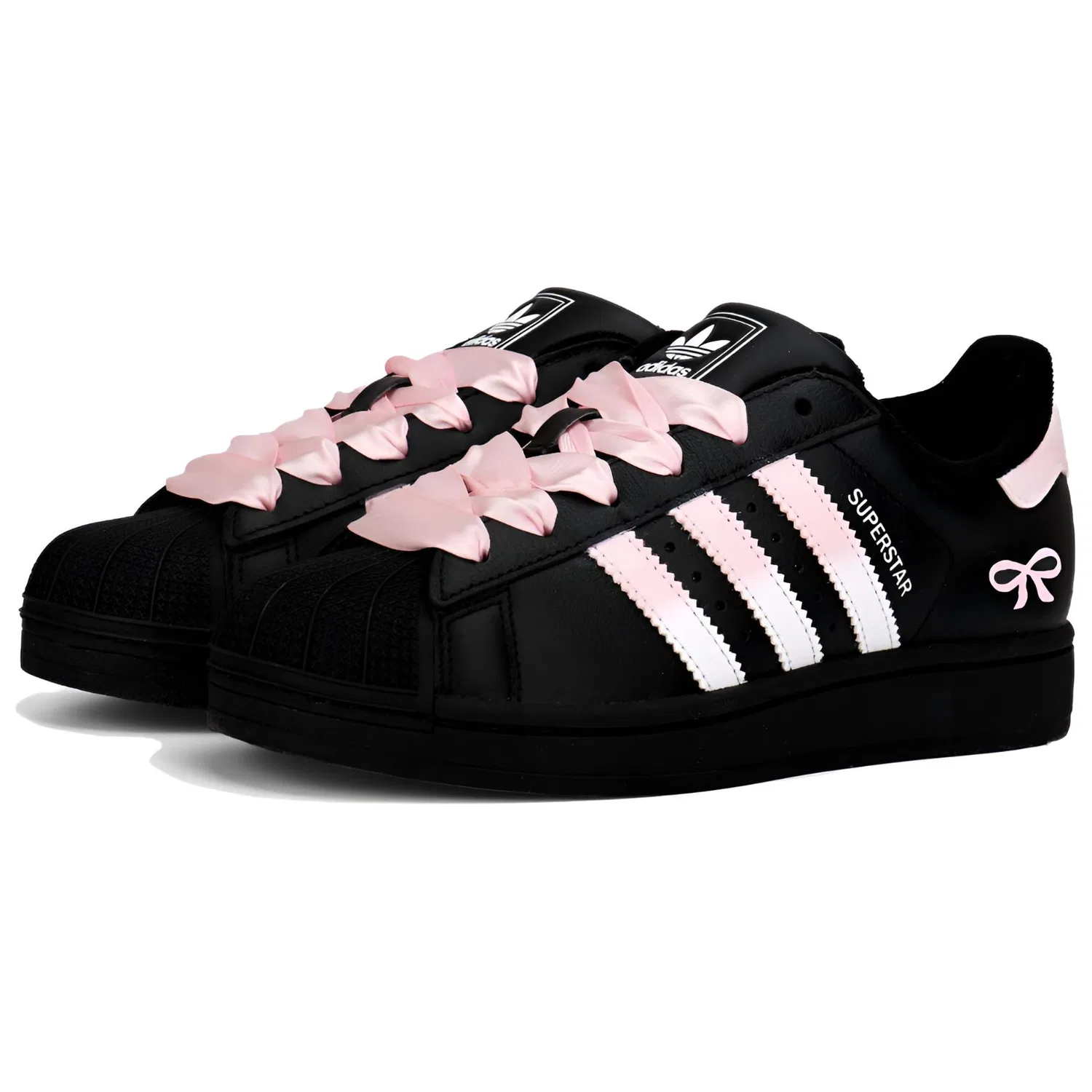 Суперстар 2 детские скейтбординговые кроссовки унисекс Adidas Originals, Pink Black Gradient — фото 4