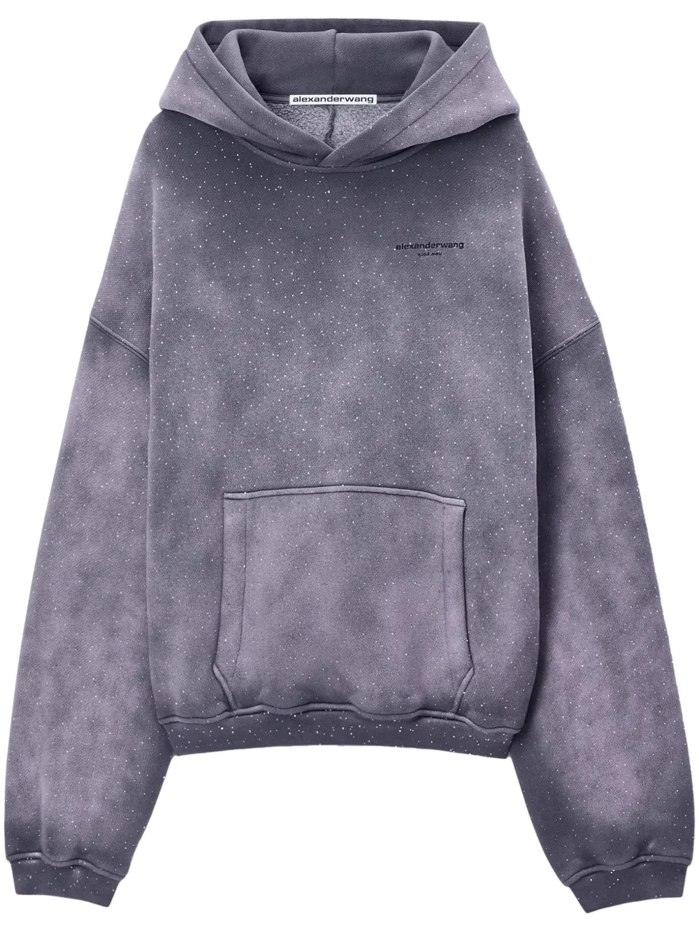 

Худи со стразами Alexander Wang, фиолетовый