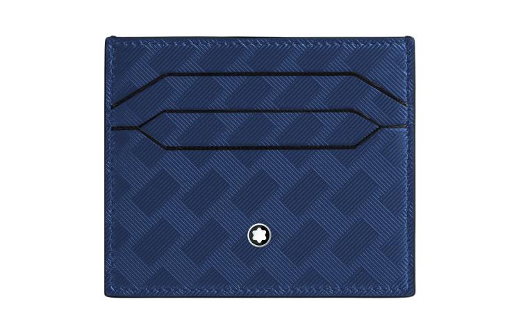 

MONTBLANC Кожаный держатель для карт синий мужской