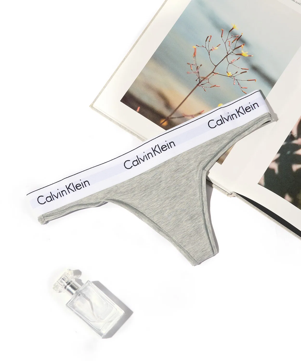 Трусы T-бэк Calvin Klein Modern Cotton, серые