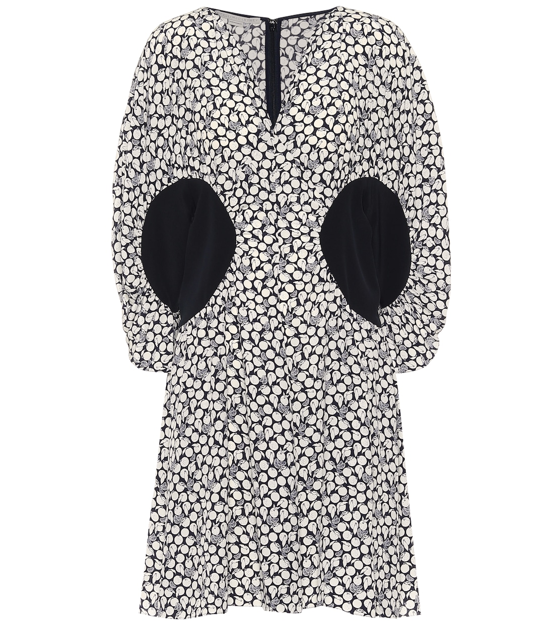 

Мини-платье из шелкового крепа с принтом Reina Stella McCartney, Ink