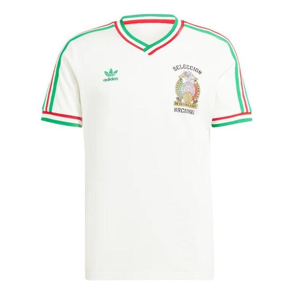 

Футболка мексика 1985 выездная футболка азия размеры Adidas, белый