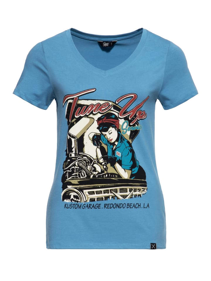 

Футболка с короткими рукавами и принтом Queen Kerosin, с модным V-образным вырезом, синего цвета Queen Kerosin, Синий, Футболка с короткими рукавами и принтом Queen Kerosin, с модным V-образным вырезом, синего цвета Queen Kerosin