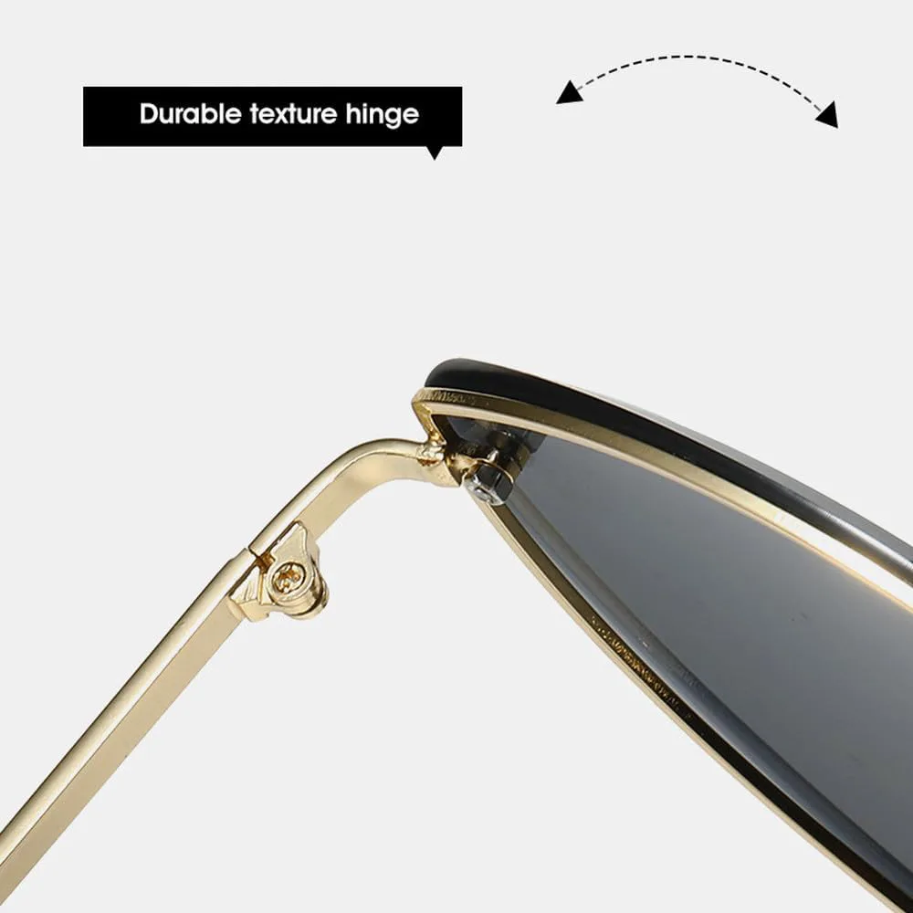 

Винтажные солнцезащитные очки без оправы 2027 года для женщин и мужчин, женские солнцезащитные очки с защитой от УФ-излучения UV400 MTZJH, Silver-lightbrown