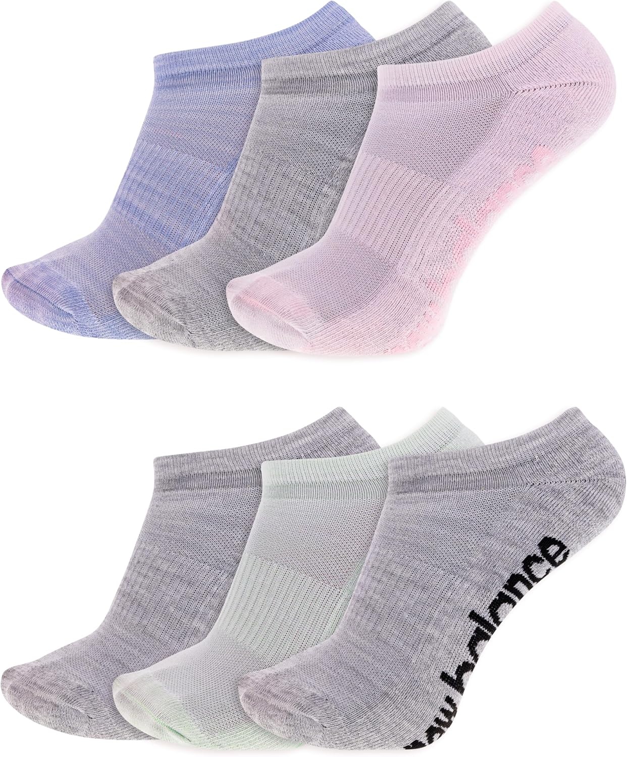 

Носки New Balance унисекс-взрослые Performance Cushioned, непромокаемые, 6 и 12 пар, влагоотводящие, Grey Assorted (6 Pairs)