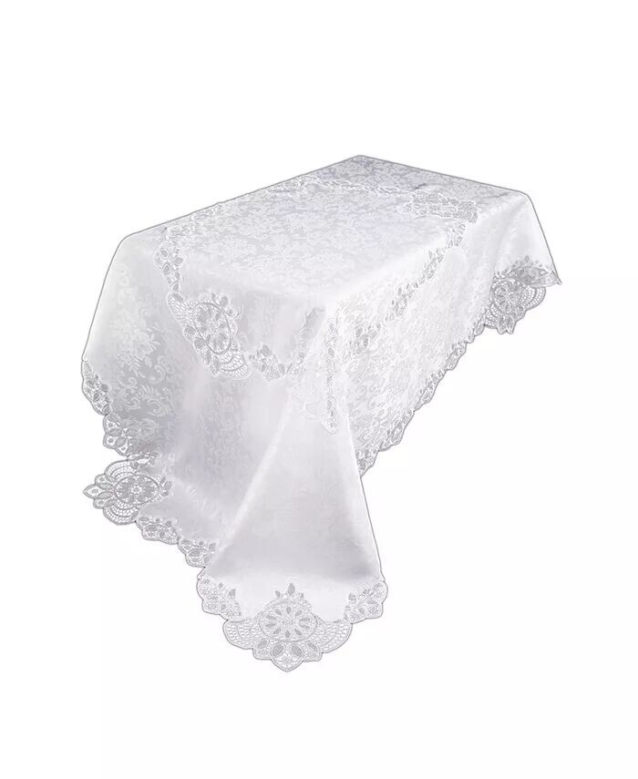 

Скатерть Antebella с кружевной вышивкой и ришелье, 72 x 144 дюйма Xia Home Fashions, белый