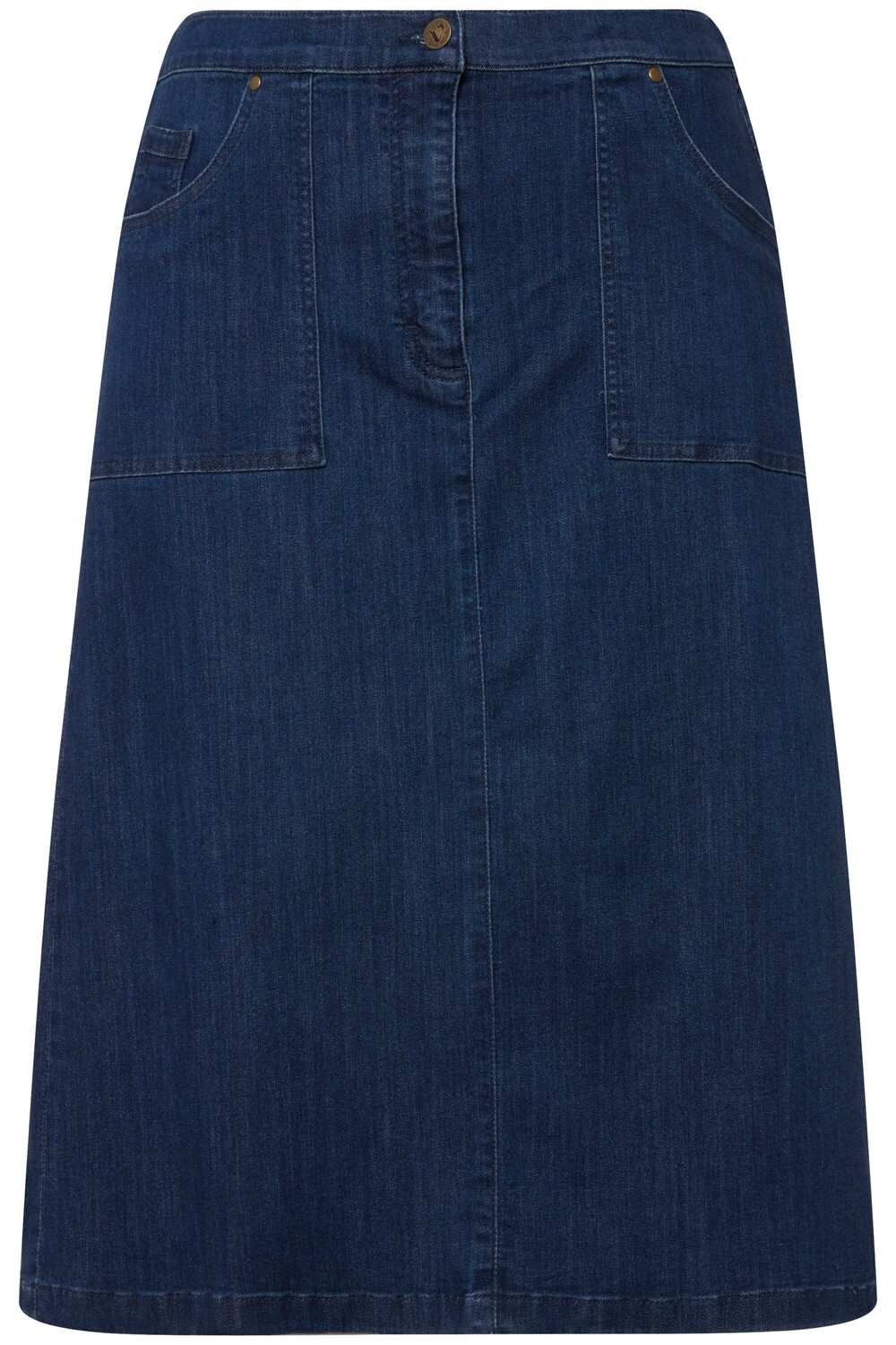 

Юбка до колена Ulla Popken Jeans, цвет blue denim