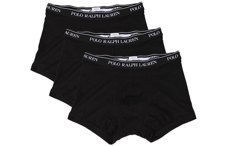 

Трусы мужские 1 комплект 3 штуки черные Polo Ralph Lauren