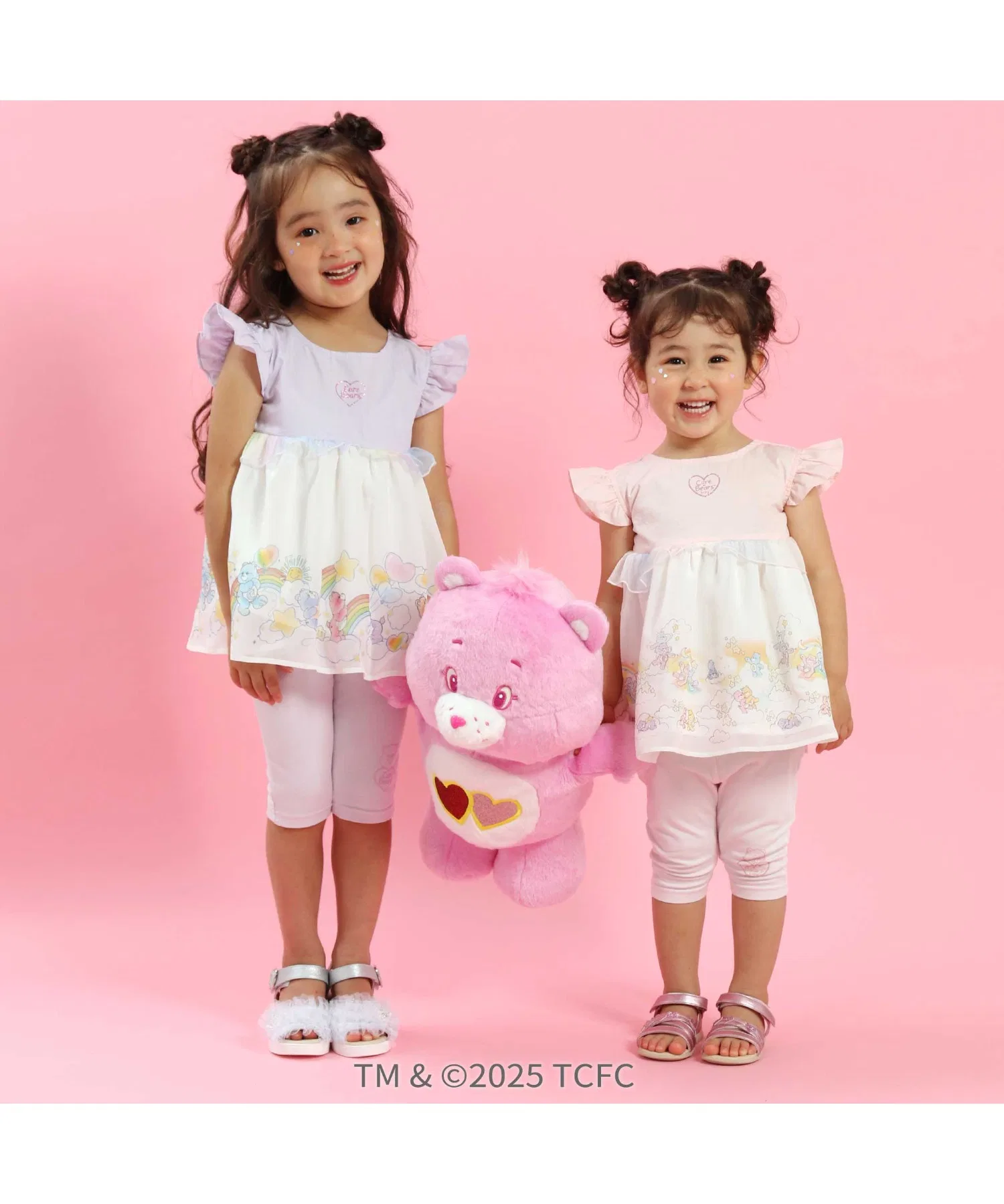 Девичья туника с принтом Care Bears SLAP SLIP фиолетовая — фото 2