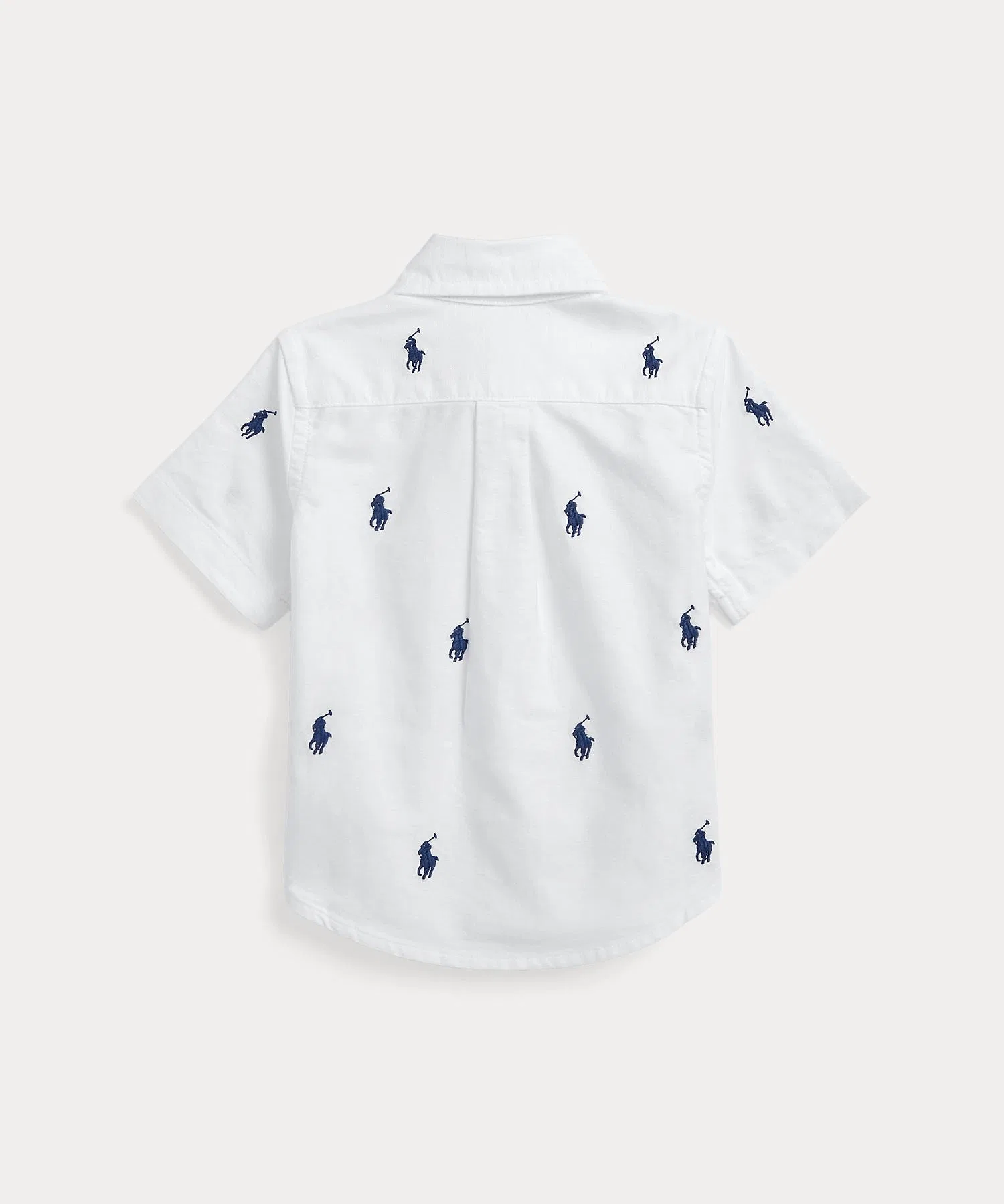Детская хлопковая рубашка-поло с вышивкой POLO RALPH LAUREN CHILDRENSWEAR белая — фото 2
