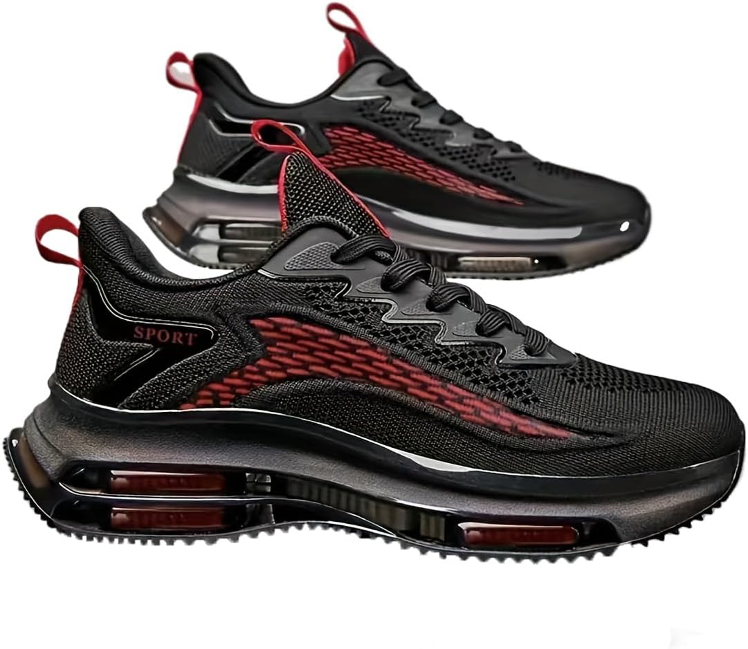 

Легкие дышащие спортивные кроссовки, баскетбол, фитнес, бег, повседневная обувь Fmshi, черный/красный