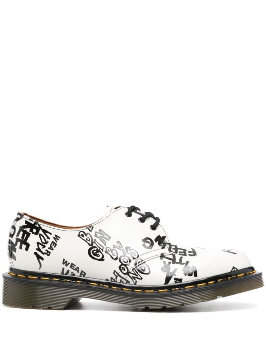 Comme Des Garçons Comme Des Garçons туфли дерби с принтом из коллаборации с Dr. Martens, белый