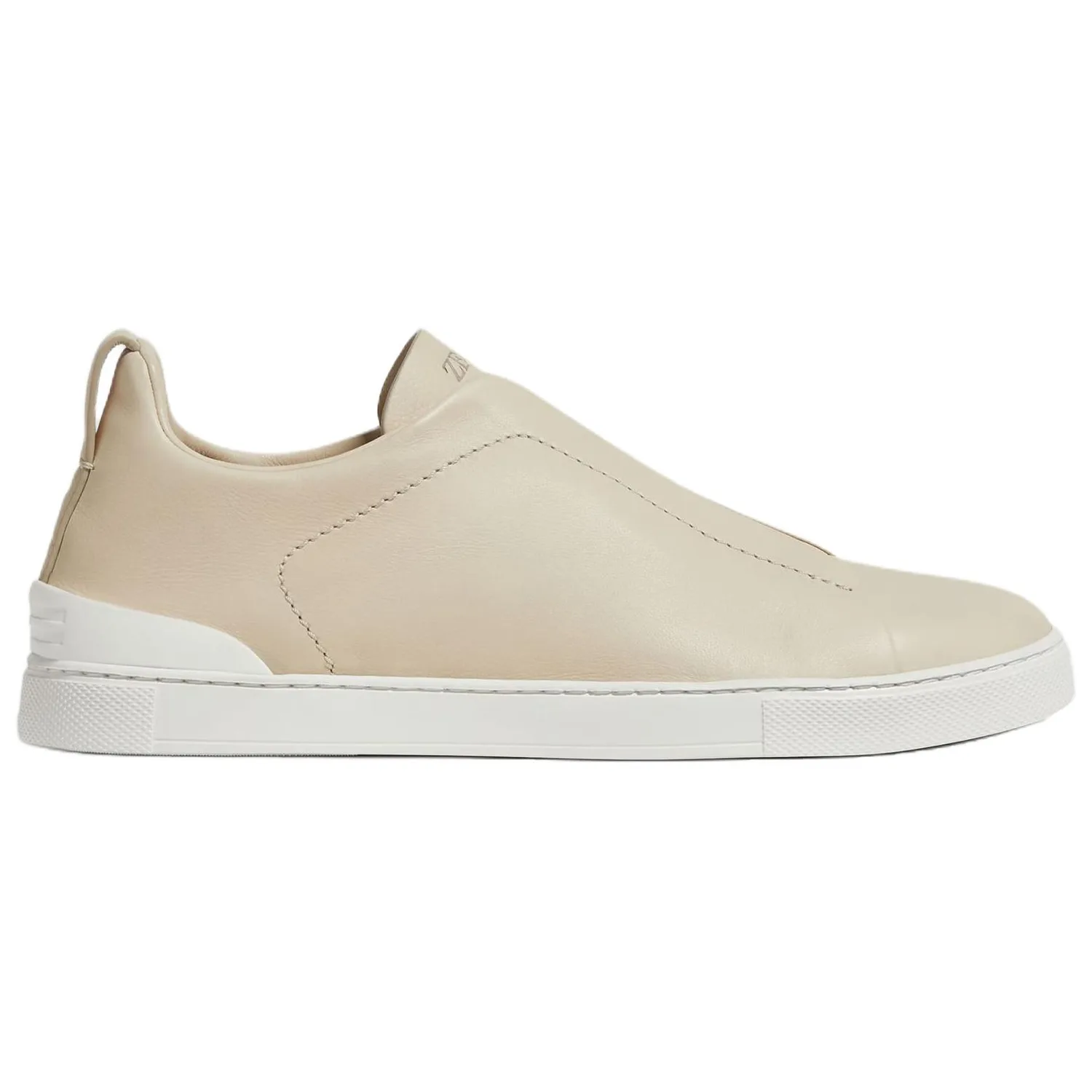 Ermenegildo Zegna Кроссовки Zegna Triple Stitch Low top Skateboard мужские, светло-бежевый — фото 3