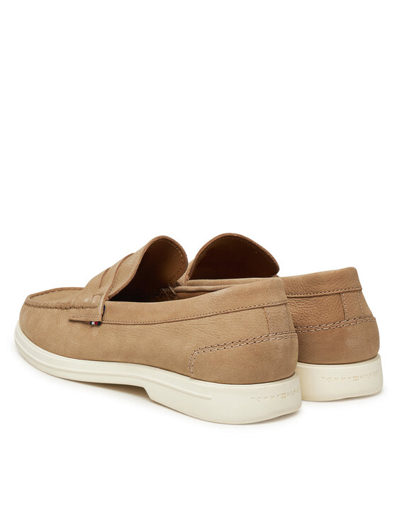 Мокасины Nubuck P Loafer FM0FM05350 Tommy Hilfiger, бежевый — фото 3