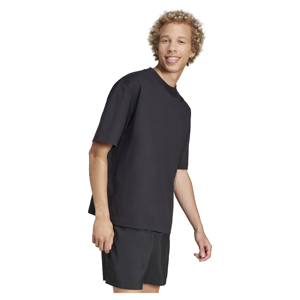 Футболка с коротким рукавом adidas Essentials Loose Fit 3 Bar Logo, черный — фото 4