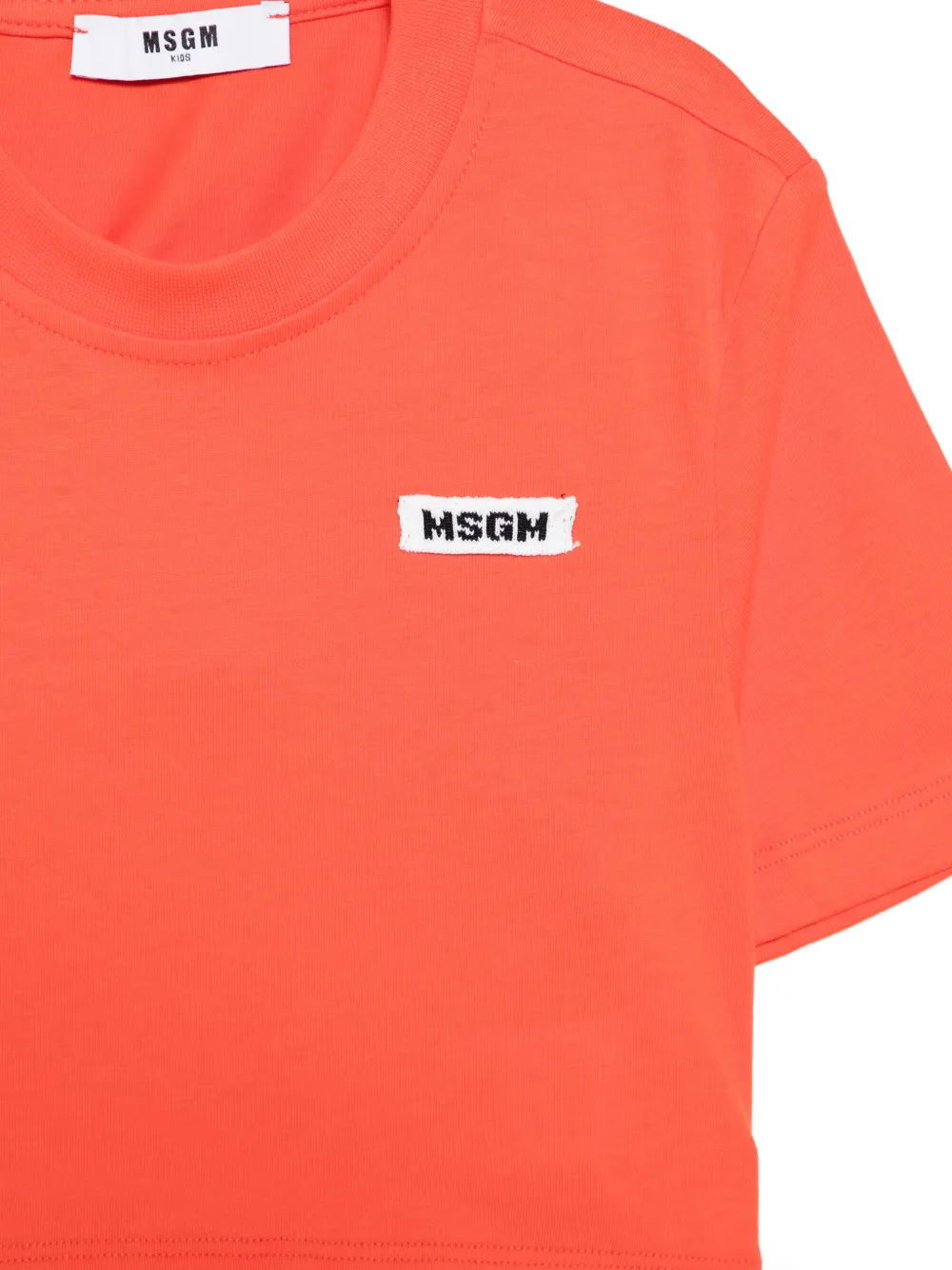 Футболка с нашивкой-логотипом Msgm Kids, красный — фото 3