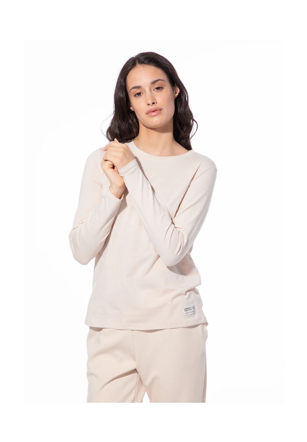 

Женский пижамный топ с нашивкой-логотипом SHORT STORIES, цвет 38239 Pink Whisp