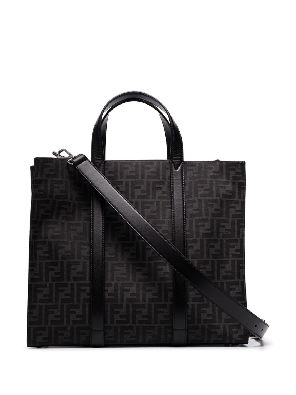 

FENDI сумка-тоут с монограммой FF, черный