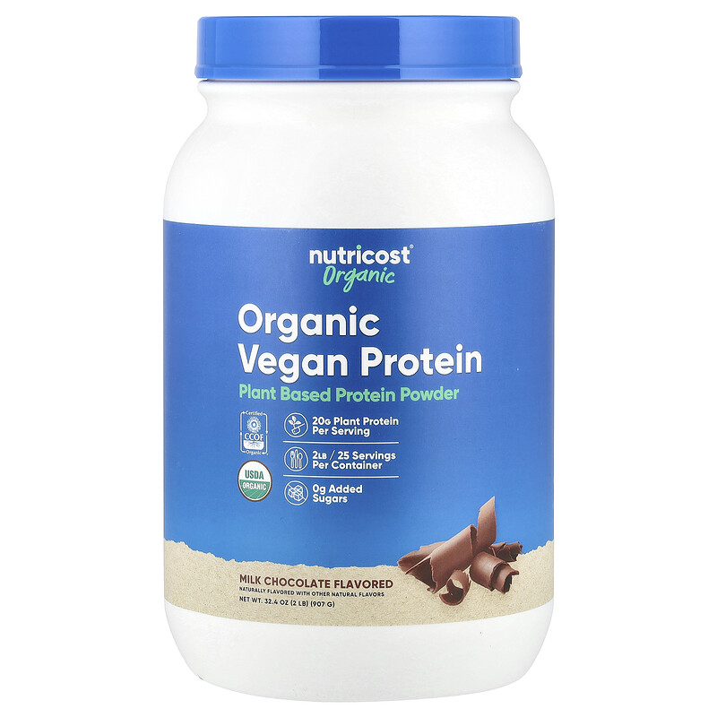 

Nutricost, Органический веганский протеин, молочный шоколад, 907 г (2 фунта)