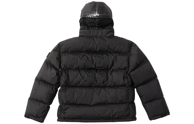 Stone Island X Stone Island Joint Series пуховик унисекс Supreme, зеленый — фото 2