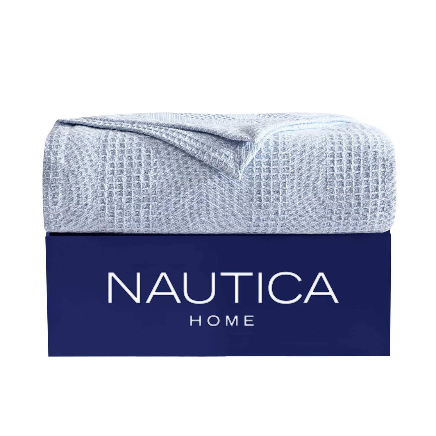 

Голубое двойное одеяло Nautica Chevron, цвет Waterslide Heather B8282