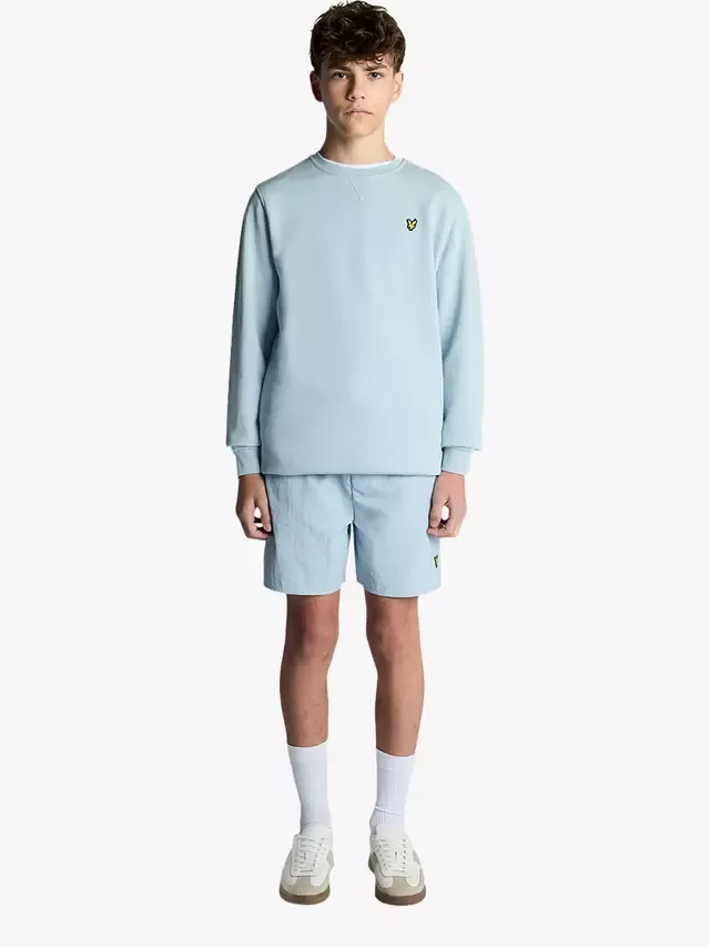 Толстовка с круглым вырезом и логотипом, опалово-голубая Lyle & Scott — фото 3