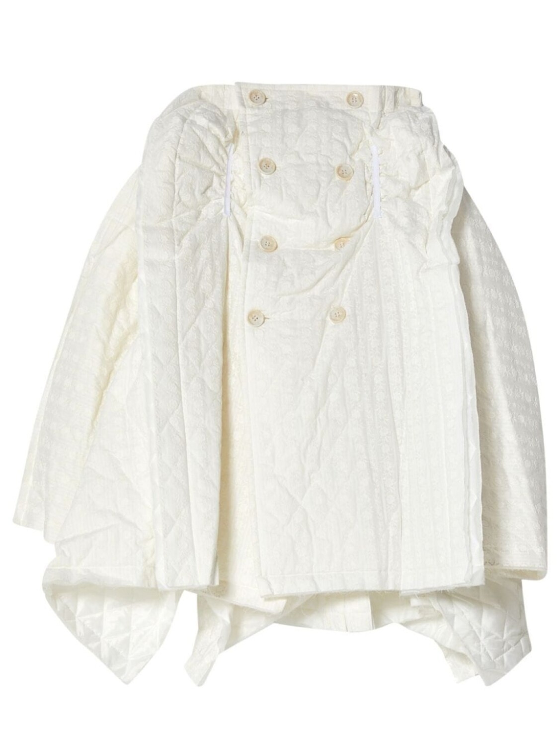 

Асимметричная юбка Comme des Garçons TAO с цветочным принтом, белый