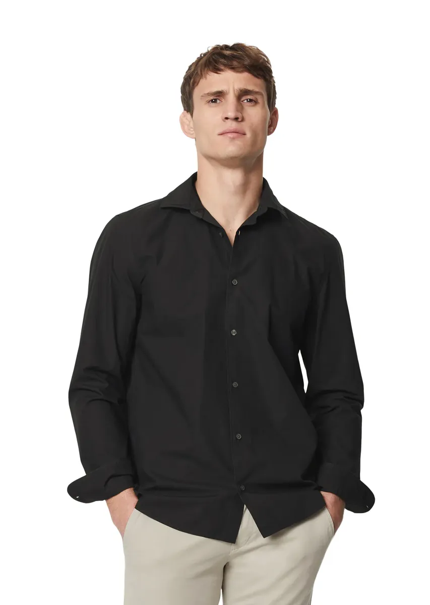 

Рубашка с длинными рукавами Marc O'Polo из поплина Paper Touch, черный