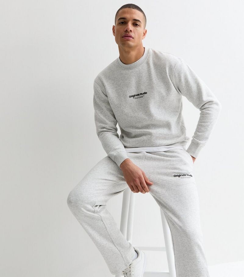 

Белый свитшот с круглым вырезом и логотипом Jack & Jones Original Studios Jack & Jones, белый