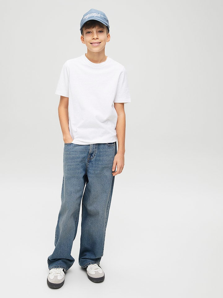 JACK & JONES Junior Джинсы "Рон" - стандартный крой - синего цвета — фото 3