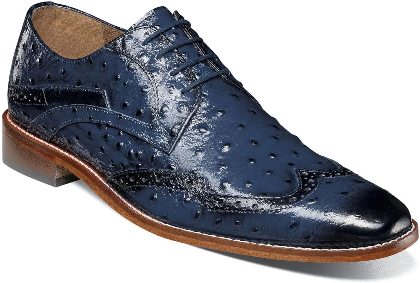 Мужские оксфорды Stacy Adams Gennaro Wingtip Oxford, Darkblue — фото 2