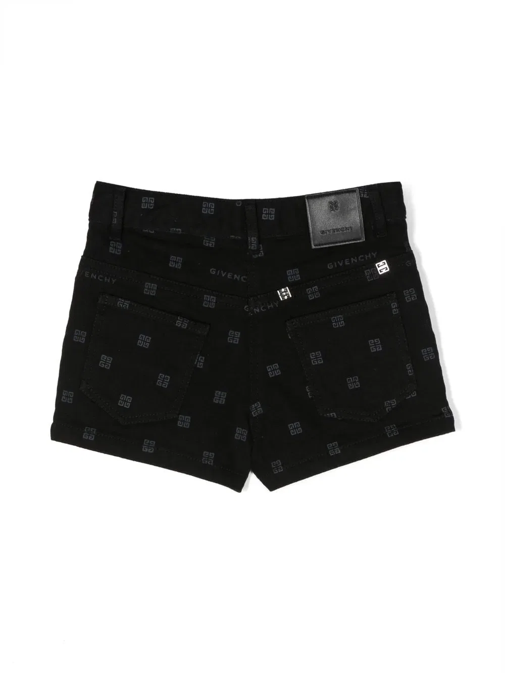 Джинсовые шорты с принтом 4G Givenchy Kids, черный — фото 2