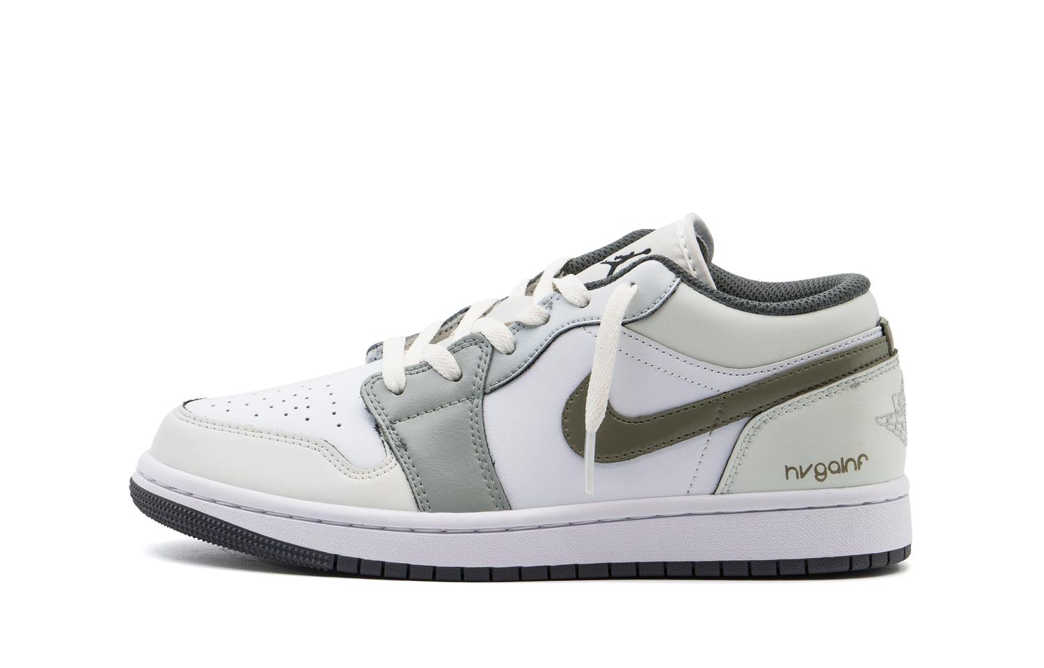 

Jordan Кроссовки Air 1 с амортизацией, износостойкие низкие винтажные баскетбольные унисекс светло-серые, цвет Light Gray