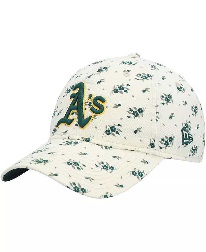 

Женская кремовая регулируемая кепка Oakland Athletics Chrome Bloom 9TWENTY New Era, слоновая кость/кремовый