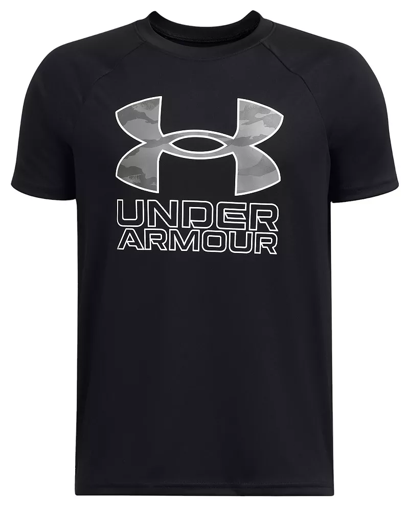 

Футболка с гибридным принтом Under Armour для мальчиков, цвет Black/Castlerock