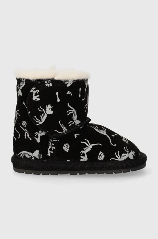 

Детские замшевые туфли Emu Australia Toddle Reflective Dino, черный