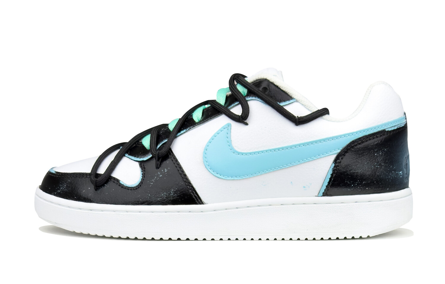 

Кроссовки Nike EBERNON Skateboarding Shoes Men Low-top Black/blue/white, черный/синий